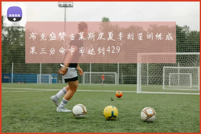 布克盛赞吉莱斯皮夏季刻苦训练成果三分命中率达到429